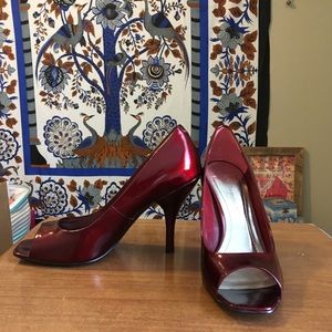 BCBG Eneration red heel shoes.